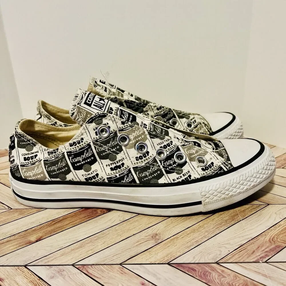 Converse Andy Warhol Sneakers M 4.5 W 6.5 Pop Art Edition Campbell Soup Black - Picture 4 of 9